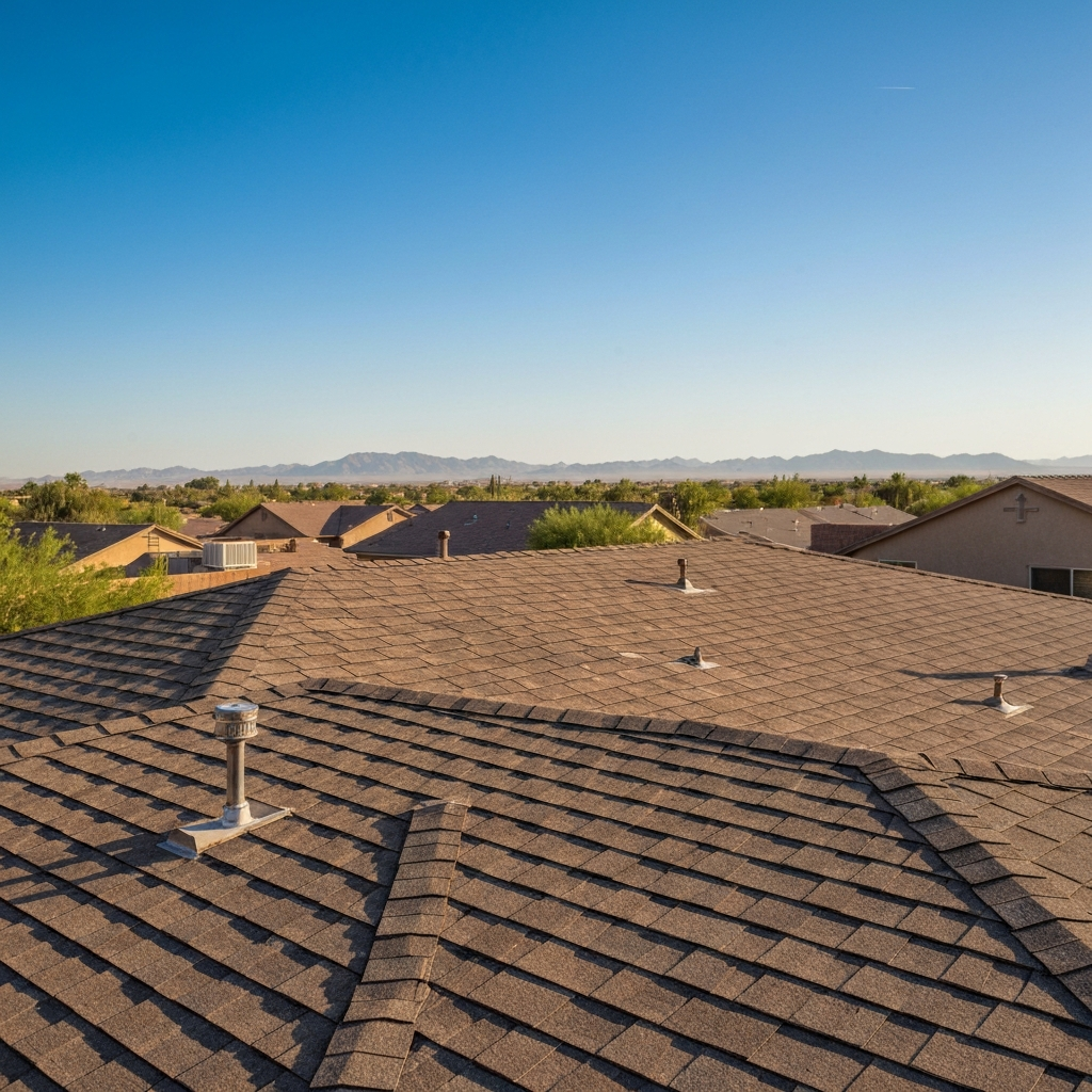 Comparison of roof repair and full replacement work on Phoenix Arizona residential home